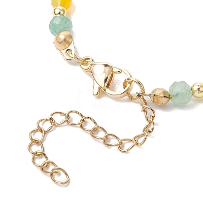 Natural Green Aventurine Beaded Bracelets BJEW-JB11763-04-1