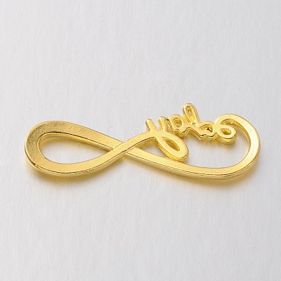 Tibetan Style Alloy Infinity with Hope Links connectors TIBE-S230-G-LF-1