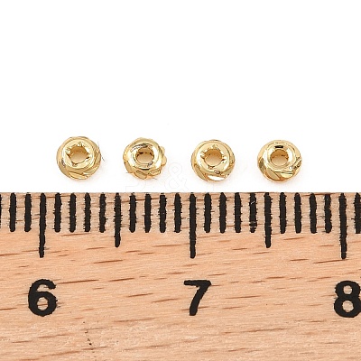 Corrugated Column Brass Beads KK-Z146-05G-01-1