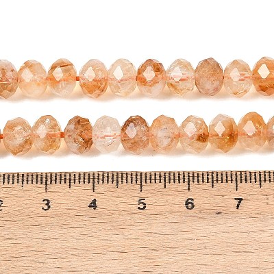 Heated Natural Citrine Beads Strands G-C259-A19-5x8mm-1