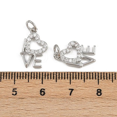 Brass Micro Pave Cubic Zirconia Pendants KK-A269-55P-1