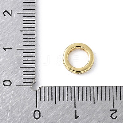 Brass Micro Pave Cubic Zirconia European Beads KK-K399-14G-01-1