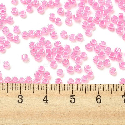 Electroplate Transparent Glass Seed Beads SEED-S042-16A-04-1