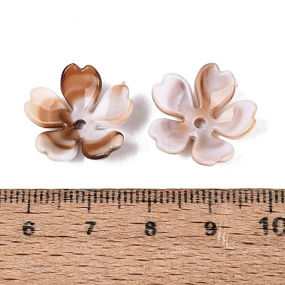 Two Tone Opaque Plastic Bead Caps KY-N025-48-1