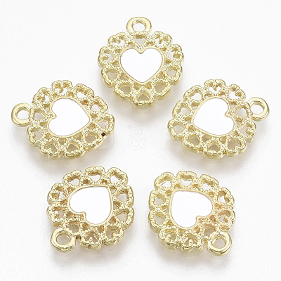 Golden Plated Alloy Enamel Pendants X-PALLOY-N154-04C-1