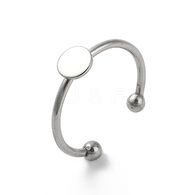 Non-Tarnish Adjustable 304 Stainless Steel Finger Rings Components X-STAS-K278-04A-P-1