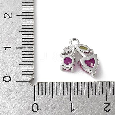 Brass Micro Pave Cubic Zirconia Pendants KK-P290-02A-P-1