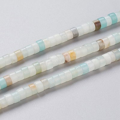 Natural Flower Amazonite Beads Strands G-F631-A34-1