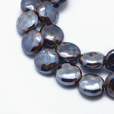 Eco-Friendly Glazed Porcelain Beads PORC-P027-B02-1