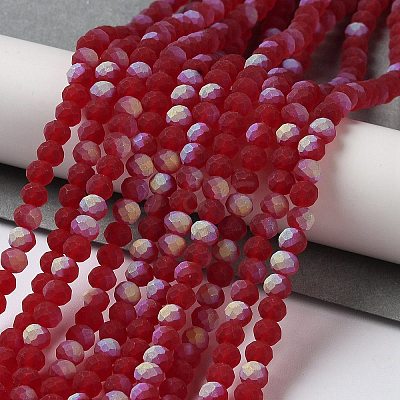 Transparent Glass Beads Strands X1-EGLA-A034-T4mm-MB07-1