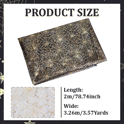 Halloween Theme Polyester Mesh Fabric DIY-WH0661-37A-1