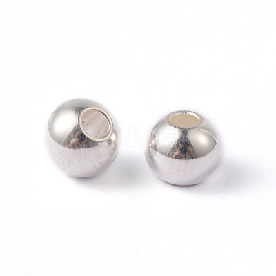 Round 202 Stainless Steel Beads STAS-O091-B-04S-1