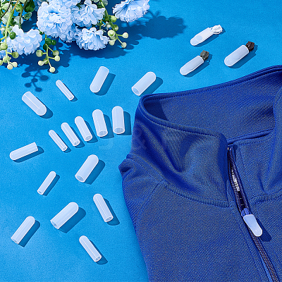25Pcs Silicone Zipper Slider Protector Covers AJEW-WH0752-108-1