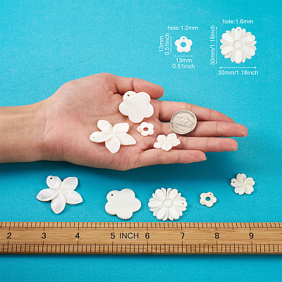 Natural Freshwater Shell Pendants SSHEL-KS0001-01-1