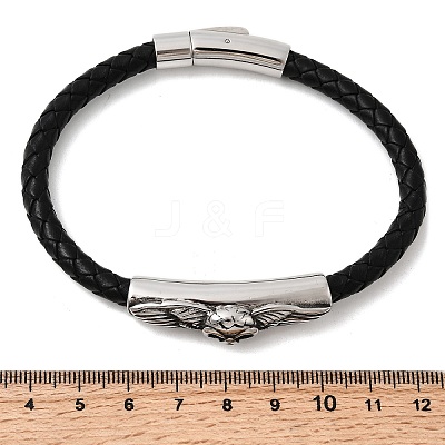 Braided Microfiber Leather Cord Bracelets BJEW-A092-01C-AS-1
