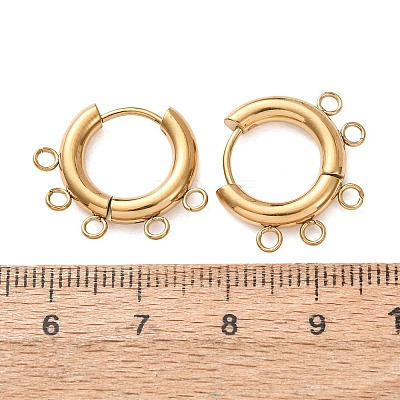 304 Stainless Steel Hoop Earring Findings STAS-D183-02E-G-1