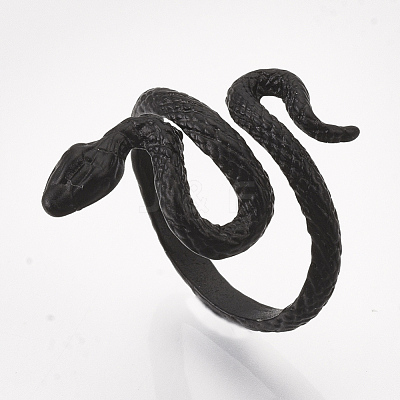 Electrophoresis Alloy Cuff Finger Rings RJEW-S038-192A-1