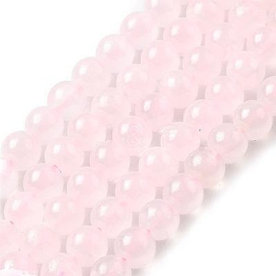 Natural Pink Calcite Beads Strands G-Z103-A01-6mm-1