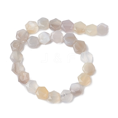 Natural White Agate Beads Strands G-K359-C07-01-1