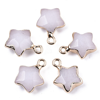 Natural White Jade Pendants G-N326-36K-1