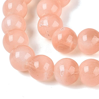 Transparent Glass Imitation Cat Eye Beads Strands GLAA-Q110-01C-15-1