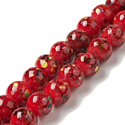 Handmade Lampwork Beads Strand LAMP-C008-02I-1