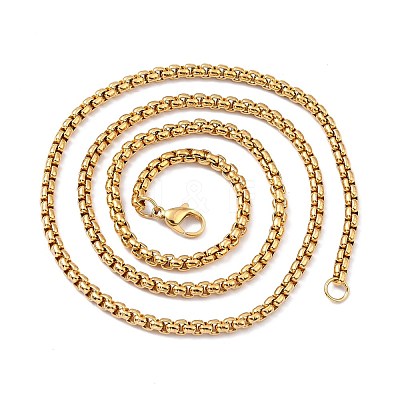 304 Stainless Steel Box Chain Necklaces NJEW-F227-09G-13-B-1