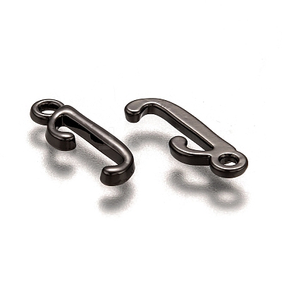 Gunmetal Plated Alloy Letter Pendants LS-PALLOY-J718-01B-J-1