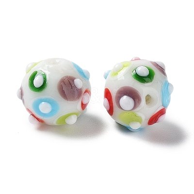 Handmade Bumpy Lampwork Beads LAMP-F022-03H-1
