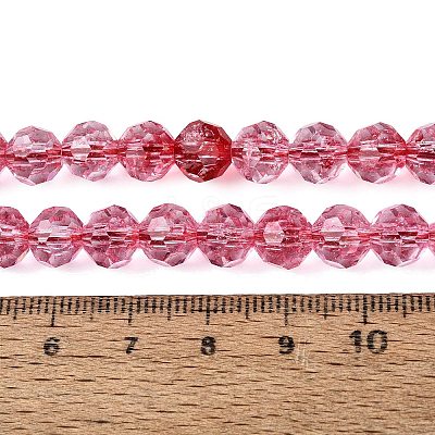 Crackle Transparent Glass Beads Strands GLAA-N068-06A-04-1