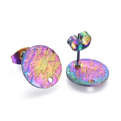Ion Plating(IP) 304 Stainless Steel Stud Earring Findings X-STAS-M228-U01-05M-1