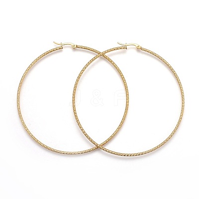 304 Stainless Steel Big Hoop Earrings EJEW-F188-24G-F-1