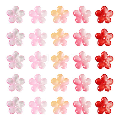 50Pcs 5 Colors Handmade Lampwork Beads LAMP-TA0001-22-1