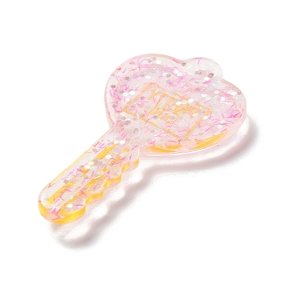 Acylic Pendant with Glitter Powder OACR-H035-01B-1