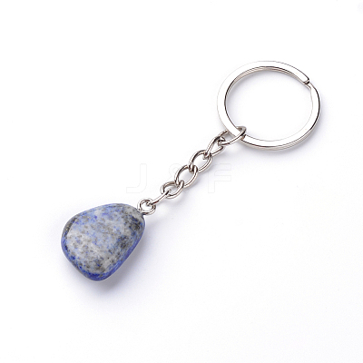 Natural Lapis Lazuli Keychain LS-G-Q484-D06-1
