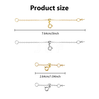 6Pcs 6 Style Brass Cable Chain Necklace Making FIND-AB00047-1