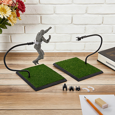 Adjustable Plastic Action Figure Display Holder ODIS-WH0030-317A-1