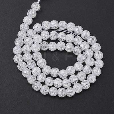 Synthetic Crackle Quartz Beads Strands X-GLAA-S134-6mm-05-1