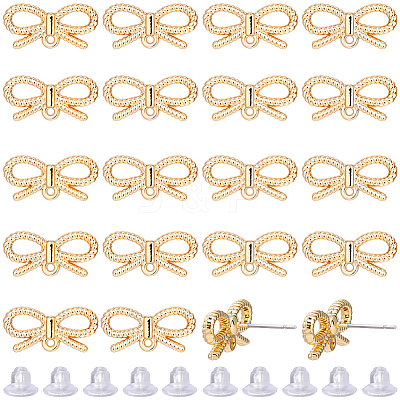 40Pcs Alloy Stud Earring Findings MAK-SC0001-47-1