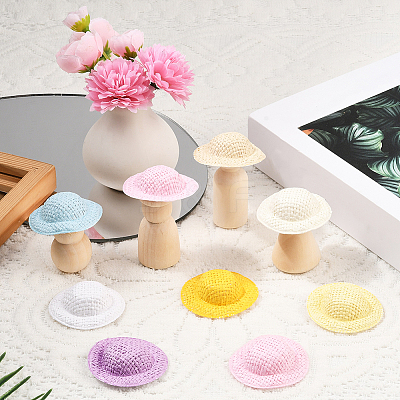 40Pcs Mini Cloth Doll Hats AJEW-SC0031-34A-1