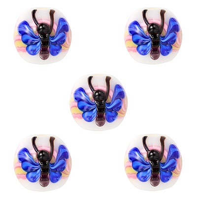 5Pcs Handmade Lampwork Beads LAMP-SZ0001-49B-1