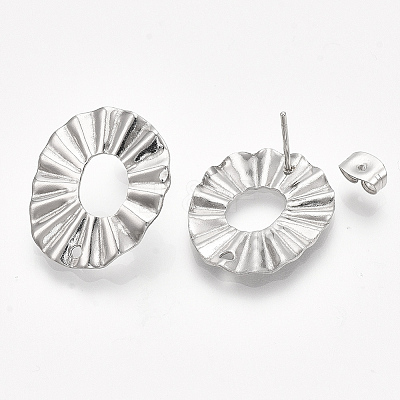 Non-Tarnish 304 Stainless Steel Stud Earring Findings LS-X-STAS-S079-46B-1