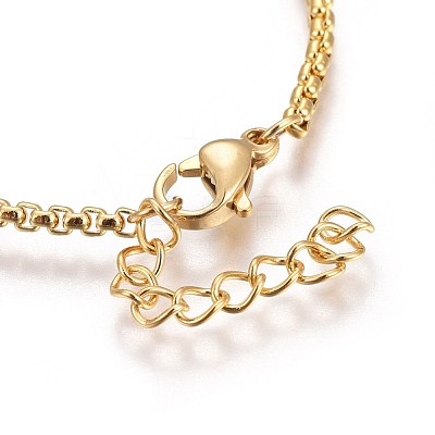 Ion Plating(IP) 304 Stainless Steel ID Bracelets BJEW-L637-10-G-1
