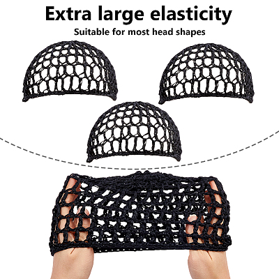 4Pcs Polyester Elastic Wig Caps DIY-DC0004-14-1