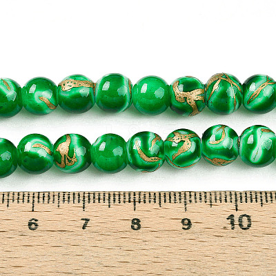 Baking Paint Glass Beads X1-DGLA-N010-8mm-04-1