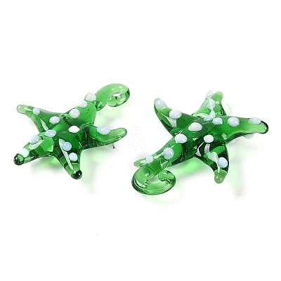 Handmade Lampwork Pendants LAMP-C015-02F-1