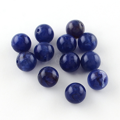 Round Imitation Gemstone Acrylic Beads X-OACR-R029-8mm-11-1