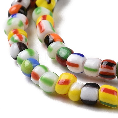 Opaque Handmade Lampwork Beads Strands LAMP-H061-04-1
