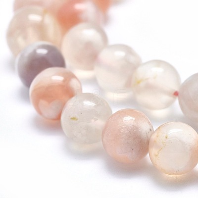 Natural Cherry Blossom Agate Beads Strands X-G-I213-23-8mm-1