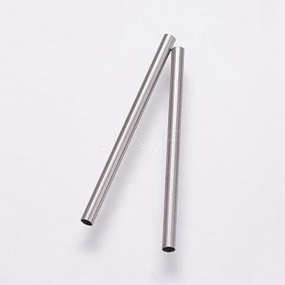 Tarnish Resistant 304 Stainless Steel Tube Beads STAS-P161-01-25mm-1